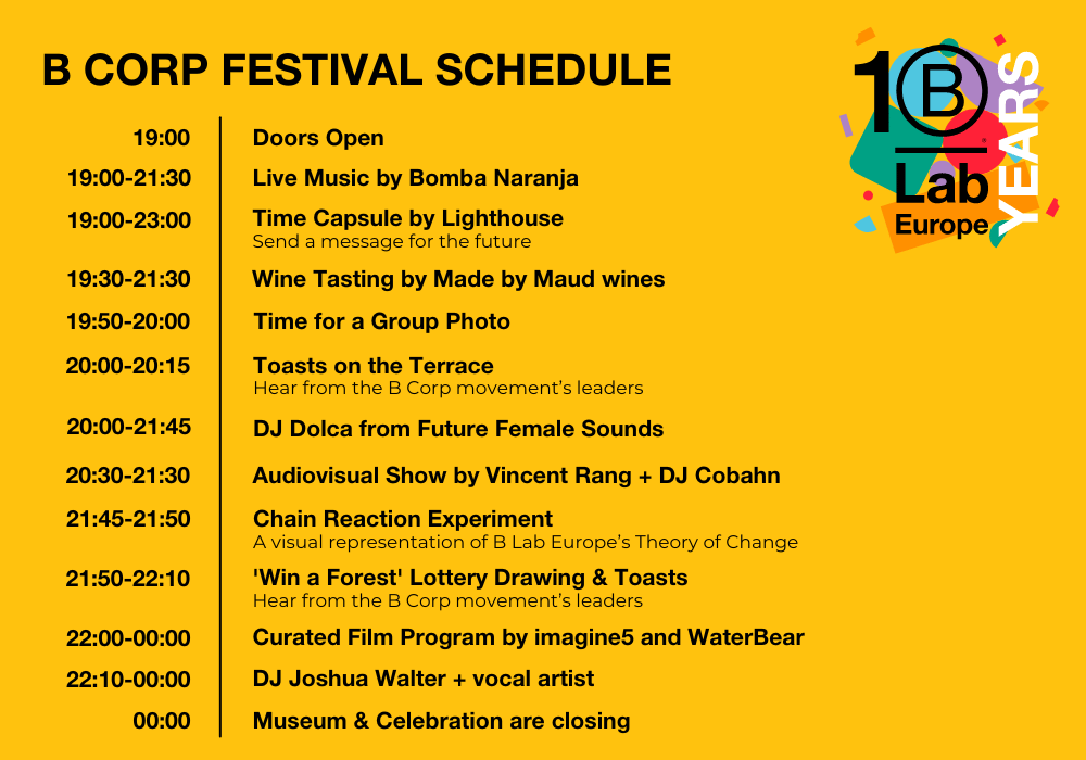 Schedule B Corp Festival