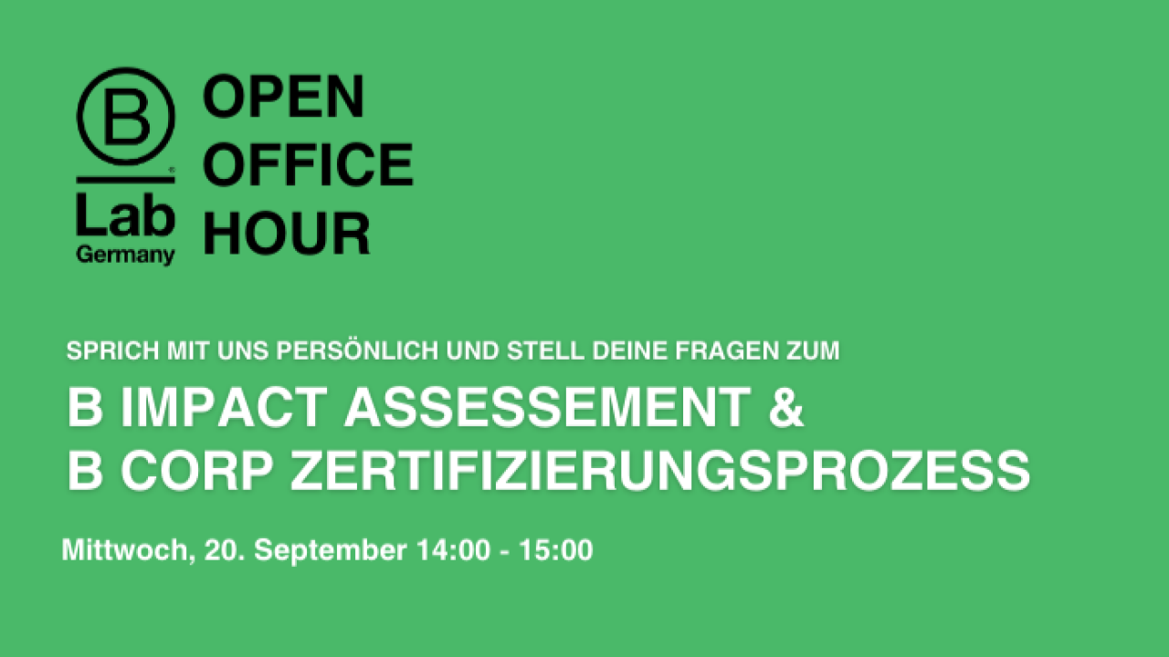 Open Office Hours - B Lab Germany